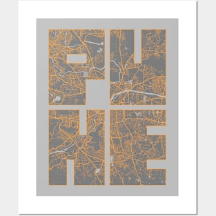 Pune, Maharashtra, India City Map Typography - Bauhaus Posters and Art